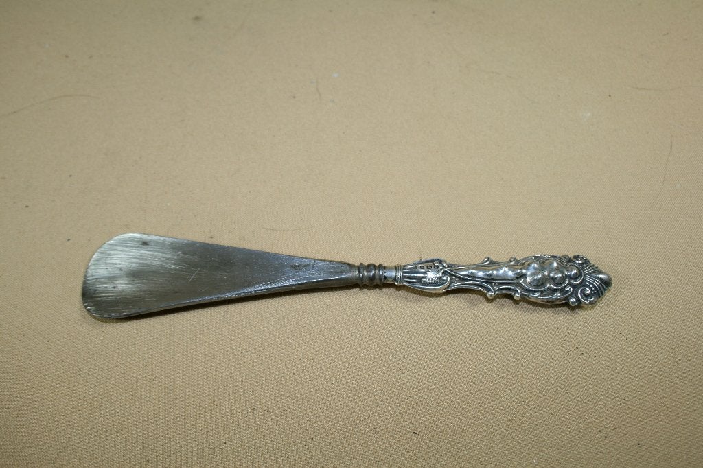 Schoenlepel met zilveren greep, Ophalen of Verzenden, Zilver