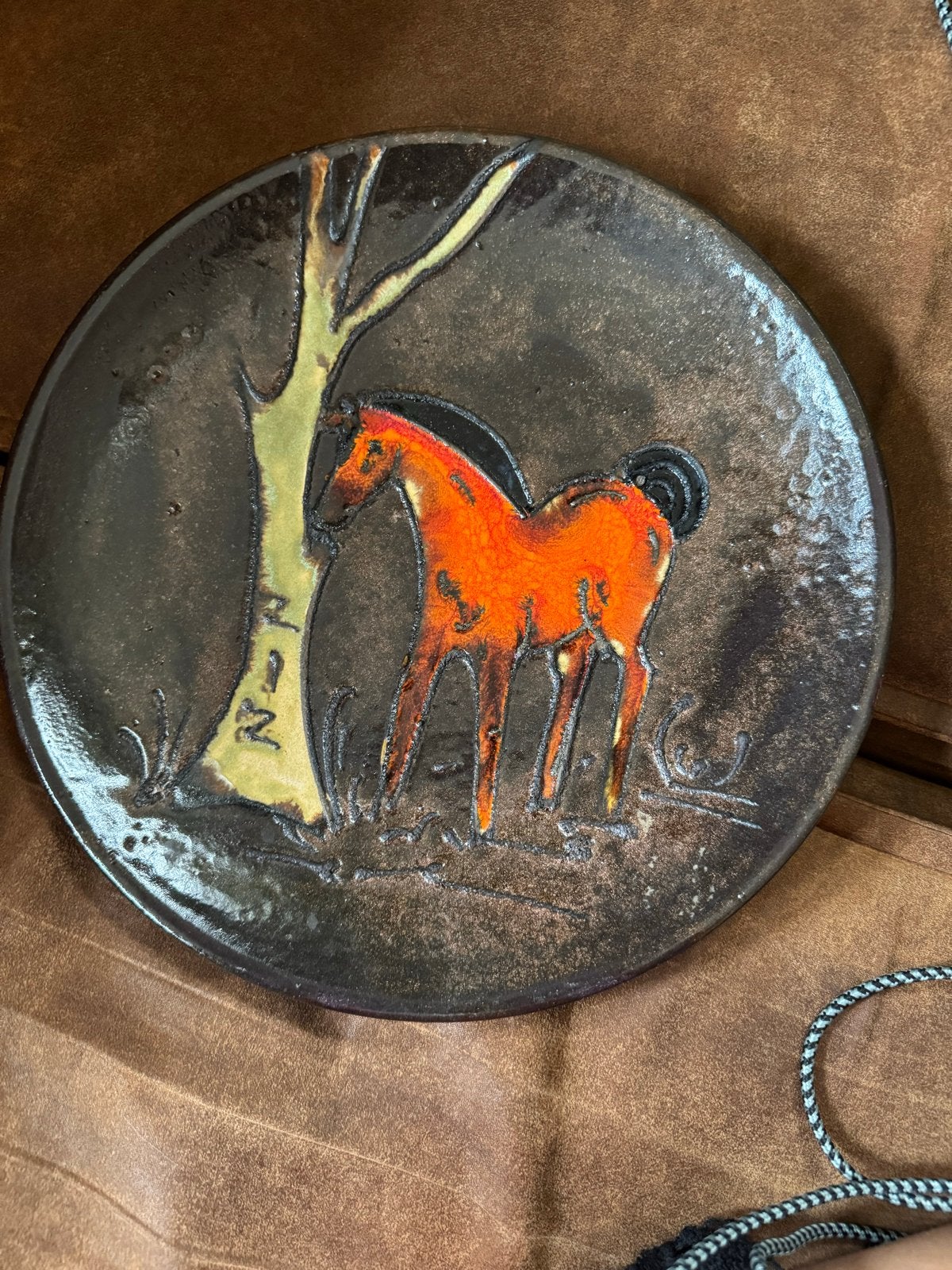 Vintage Ruscha wandbord paard - Adele Bolz - West Germany, Ophalen of Verzenden
