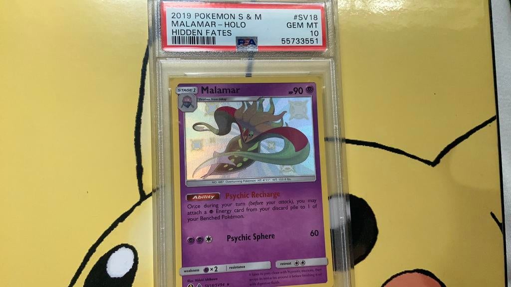2019 pokemon s&m Malamar - holo beoordeeld 10, Ophalen, Nieuw, Losse kaart
