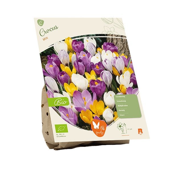 Krokus (Crocus Mix) BIOLOGISCH, Tuin en Terras, Ophalen of Verzenden, Najaar, Volle zon, Bloembol