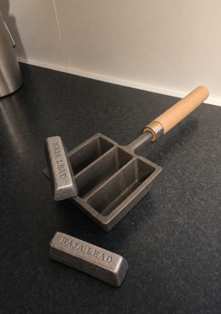 ingot mould gietmal voor lood staven broodjes loodgietmal, Ophalen of Verzenden, Gebruikt