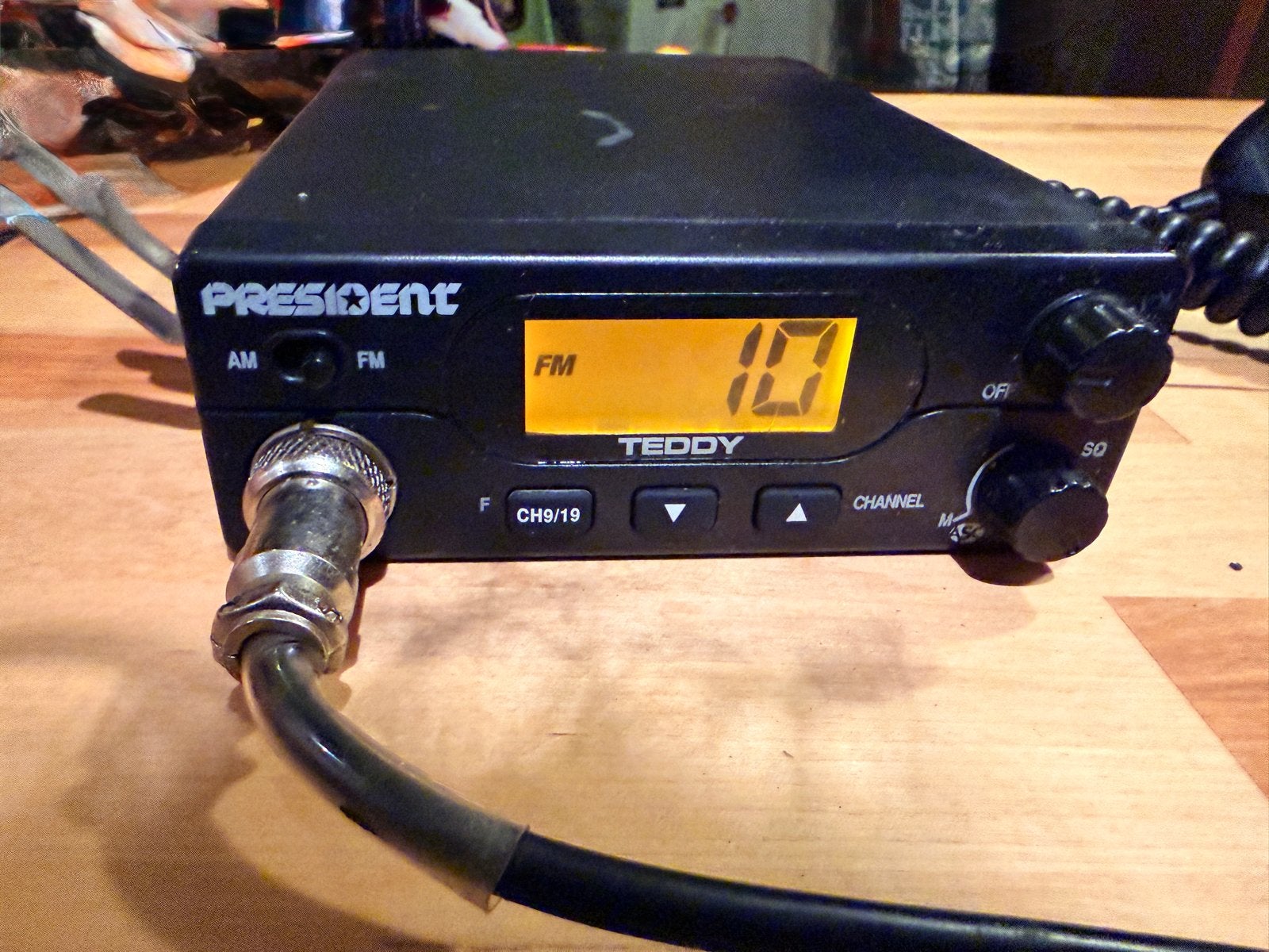 President Teddy CB-radio met microfoon, Telecommunicatie, Ophalen of Verzenden, Gebruikt, Portofoon of Walkie-talkie