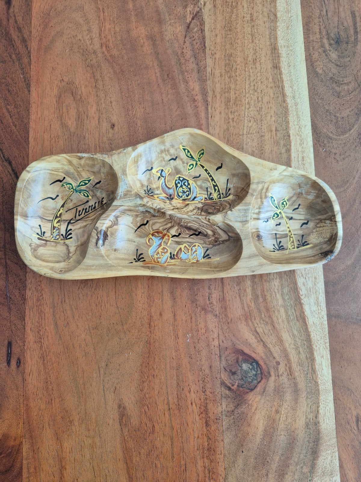 Decoratieve Olijfhouten Schaaltjes - Tunesië, Ophalen of Verzenden