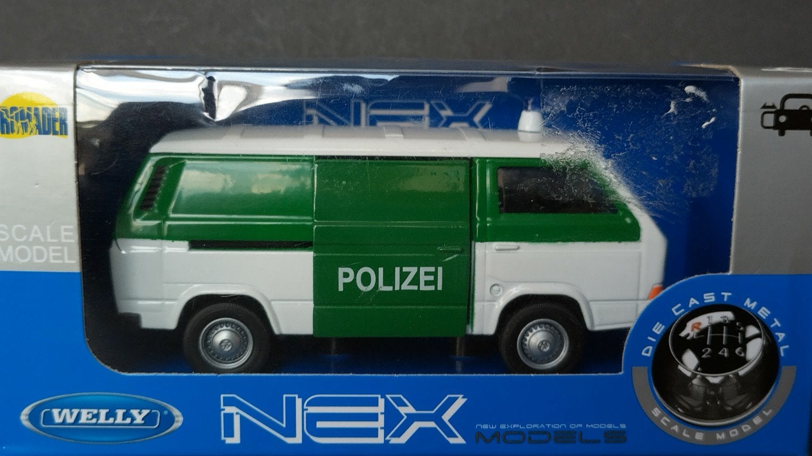 Volkswagen VW Transporter T3 Polizei 1:36 Welly Pol, Auto, Verzenden, Nieuw, .