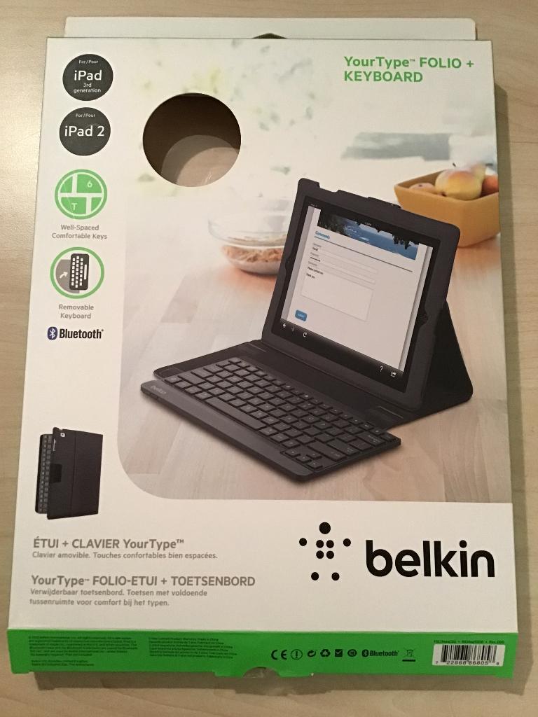Toetsenbord Belkin voor iPad 2 of iPad 3, 10 inch, Apple iPad, Zwart, Ophalen of Verzenden