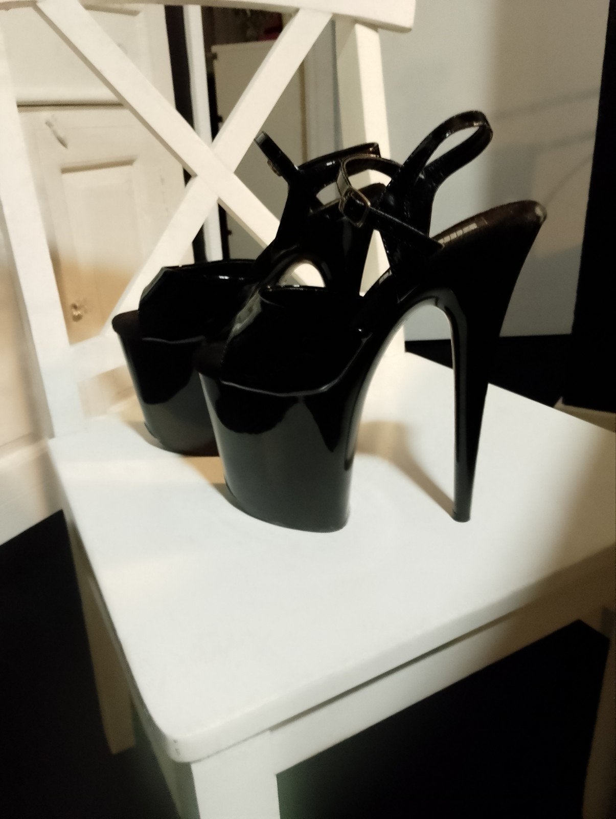 kinky Lakleren Plateau Hakken - Maat 38, Ophalen, Nieuw, Zwart