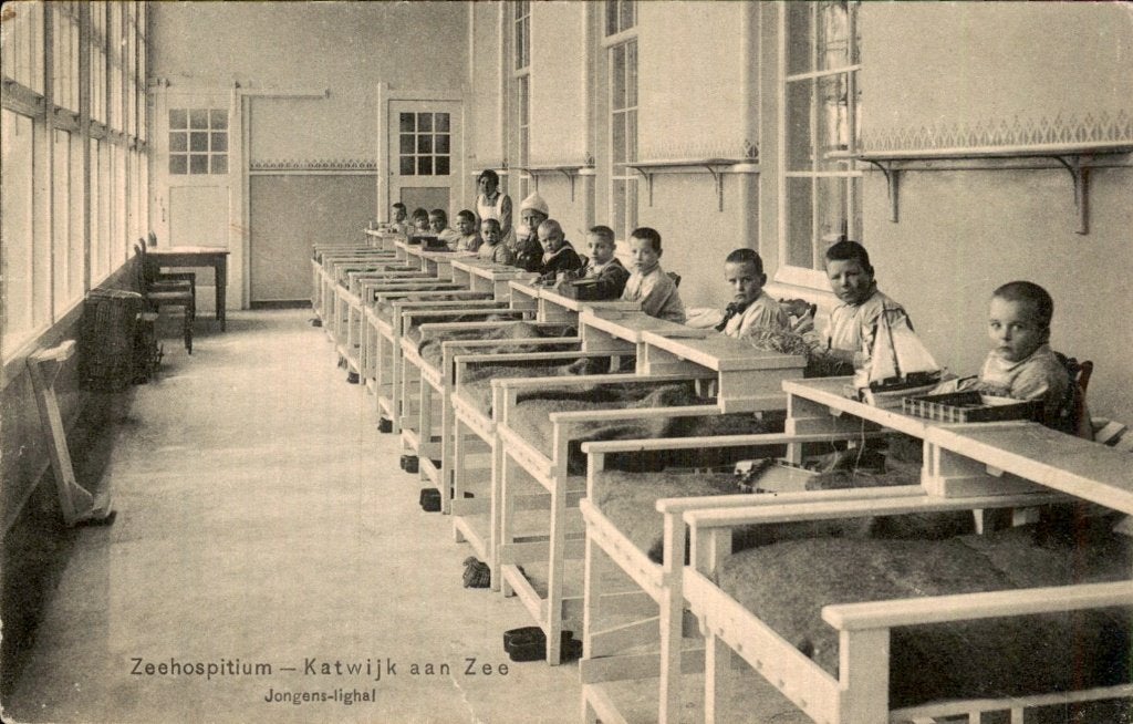 Katwijk aan Zee - Zeehospitium - Jongens-lighal, Verzamelen, Ophalen of Verzenden, Voor 1920, Ongelopen, Zuid-Holland