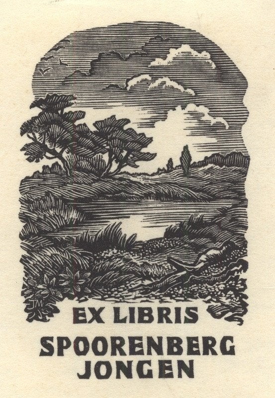 0359 Ex Libris Nederland : Thijs Mauve, 1953, Verzenden, Ex libris