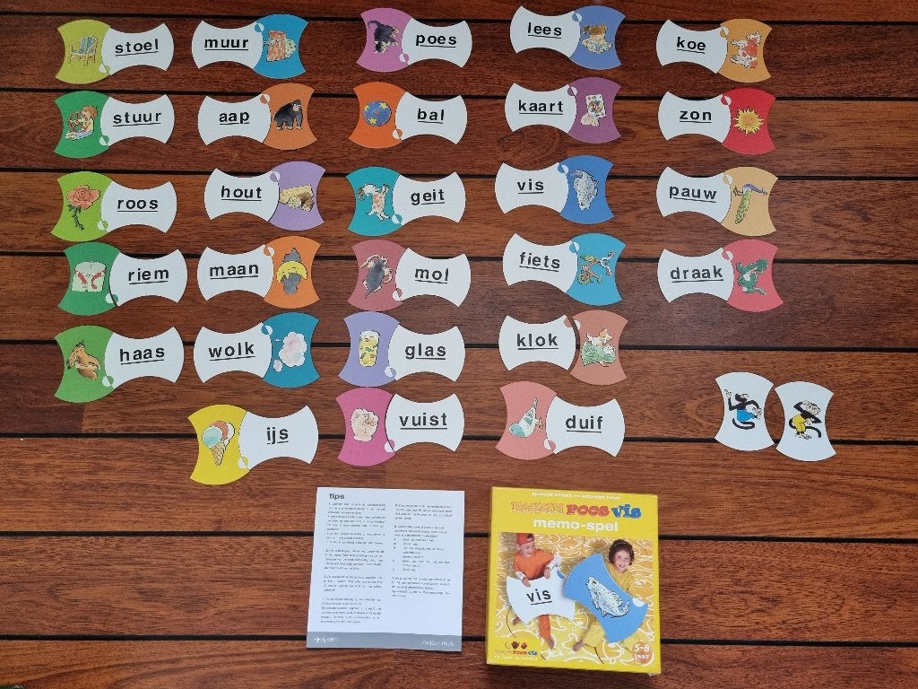 MAAN ROOS VIS memospel Zwijsen 5-8 jaar ** NETTE STAAT **, Ophalen of Verzenden, Zo goed als nieuw, Taal en Lezen