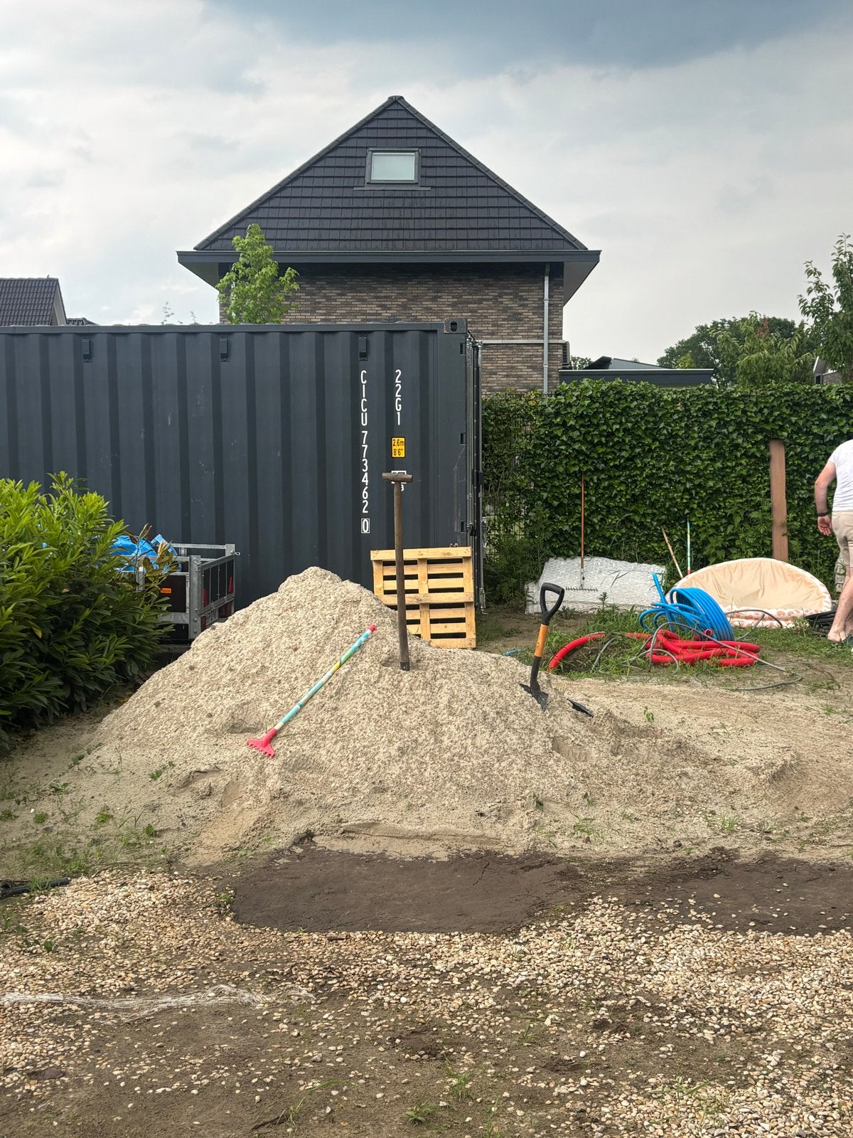 1 kuub geel zand gratis af te halen, Tuin en Terras, Ophalen, Gebruikt, Ophoogzand
