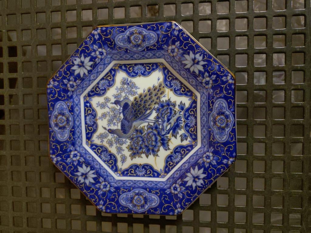 8 hoekig Japans bordje, vintage, Ophalen of Verzenden