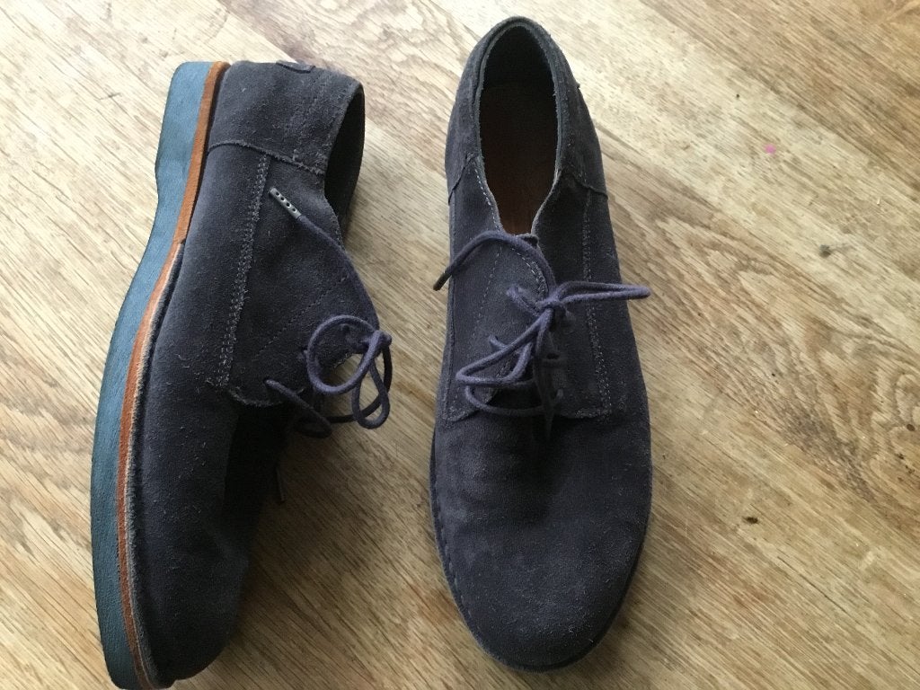 Mt 38 Shabbies Amsterdam leren grijs suède veter schoenen, Schoenen met lage hakken, Shabbies Amsterdam, Ophalen of Verzenden
