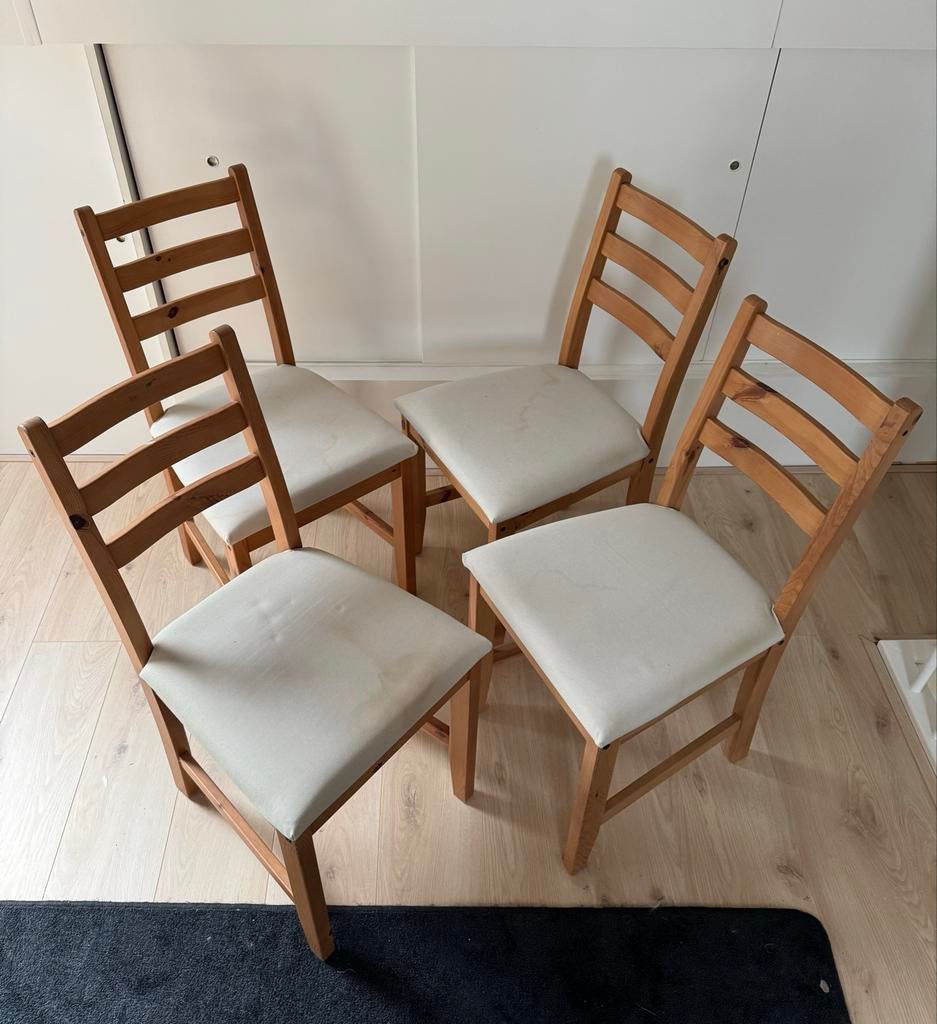 IKEA Lerhamn stoelen set van 4, Ophalen, Gebruikt, Overige kleuren, Vier
