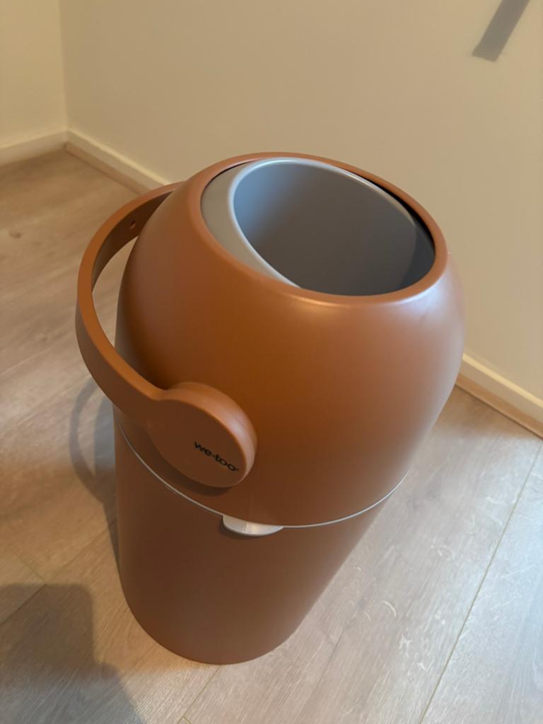 Bruine luieremmer zonder stank - We-Too, Kunststof, 50 tot 75 cm, Ophalen of Verzenden, Zo goed als nieuw
