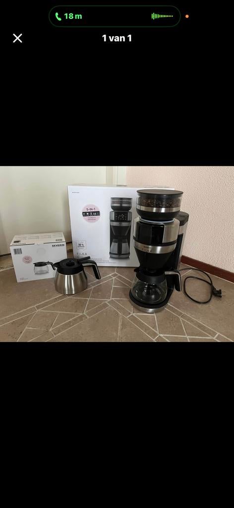 Koffiezetapparaat, Ophalen, 10 kopjes of meer, Koffiebonen, Koffiemachine