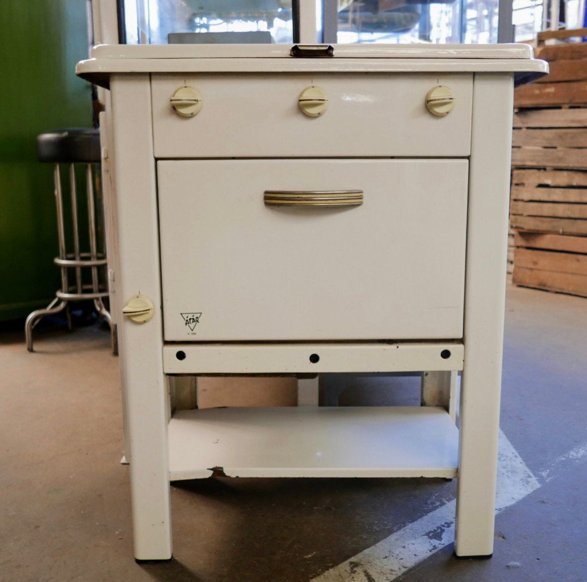 UNIEK Vintage buitenkeuken ATAG H 250 Gasfornuis comple Oven, Ophalen, Gebruikt, 3 kookzones of minder, Gas