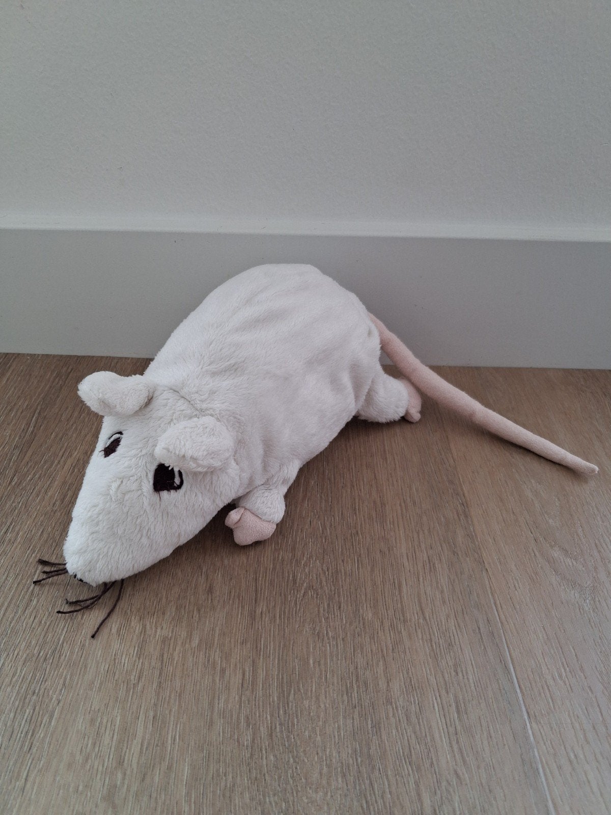 Knuffel rat Ikea Ratta wit muis L1909, Ophalen of Verzenden, Zo goed als nieuw, Overige typen