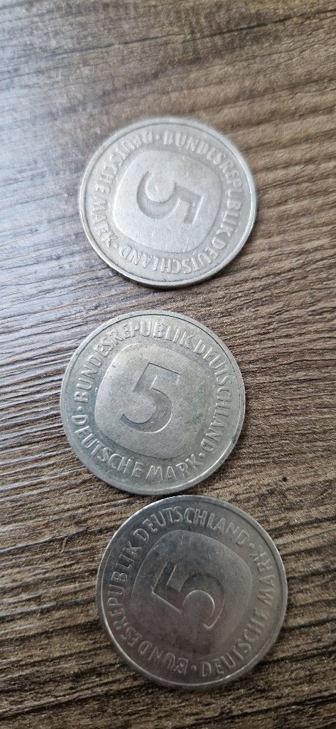 Duitse Mark munten - Set van 6 stuks (1975-1991), Ophalen of Verzenden, Duitsland, Setje