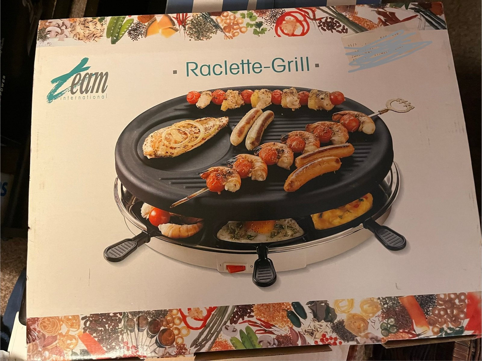 Team Raclette-Grill 41cm Nieuw, Ophalen of Verzenden, Nieuw, 4 t/m 7 personen