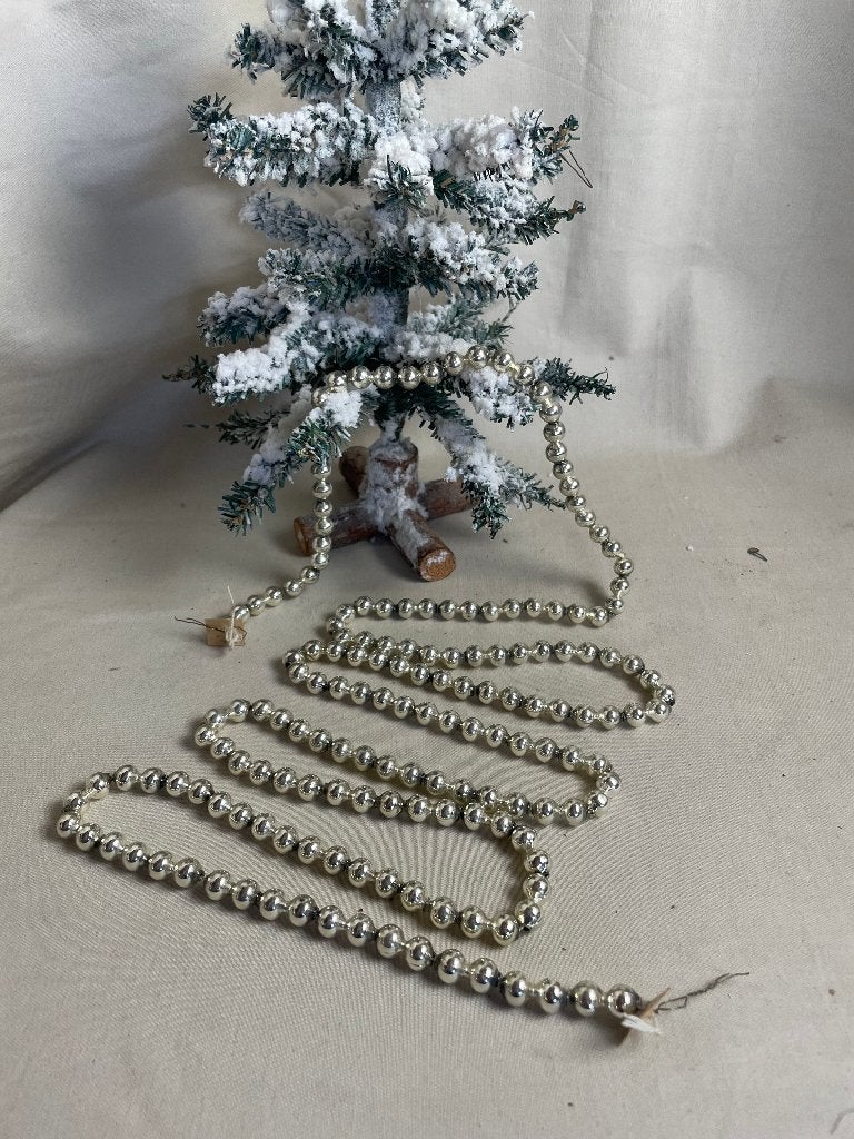 Oude zilveren kerstslinger dubbele kraal, Diversen, Ophalen of Verzenden, Gebruikt