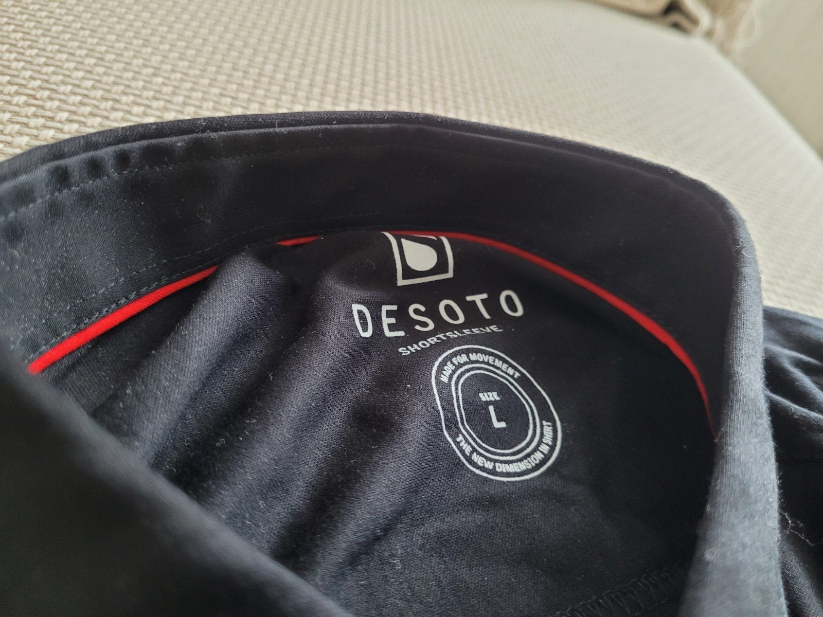 Nieuw DESOTO Heren Jersey Overhemd Zwart Maat L, Zwart, Nieuw, Ophalen of Verzenden, Halswijdte 41/42 (L)