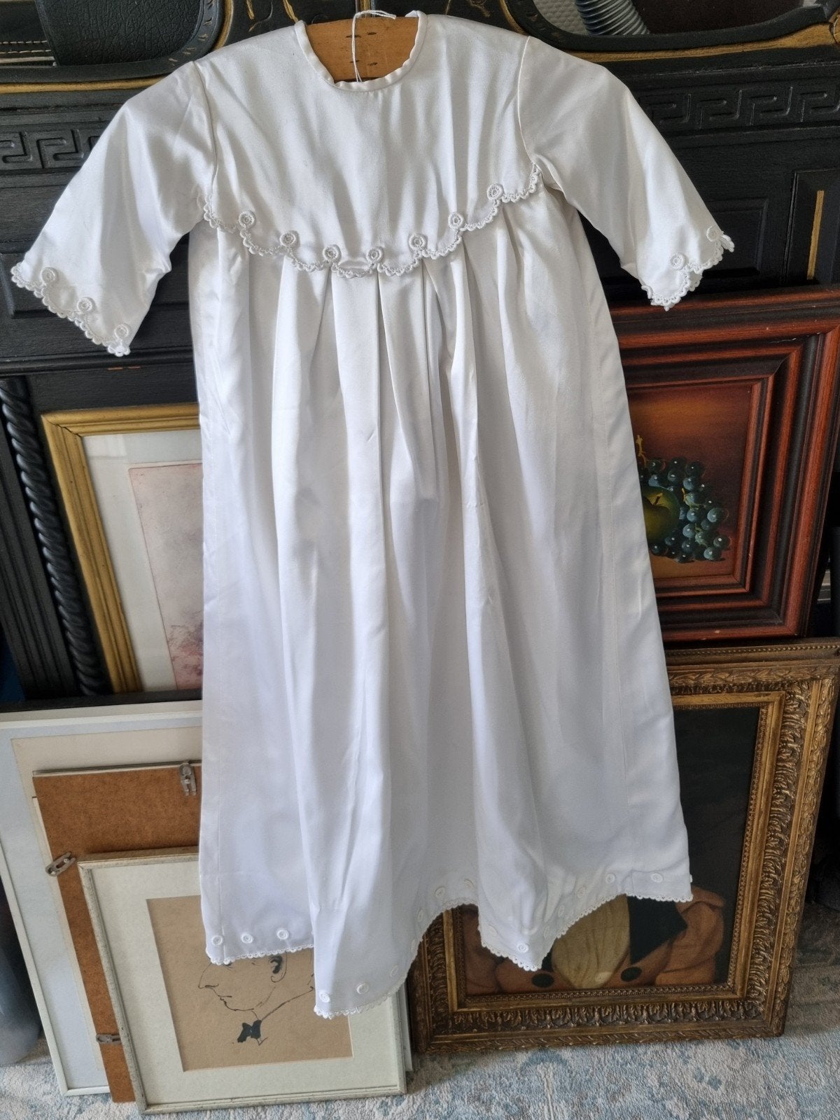 brocante Doopjurkje en muts, Ophalen of Verzenden