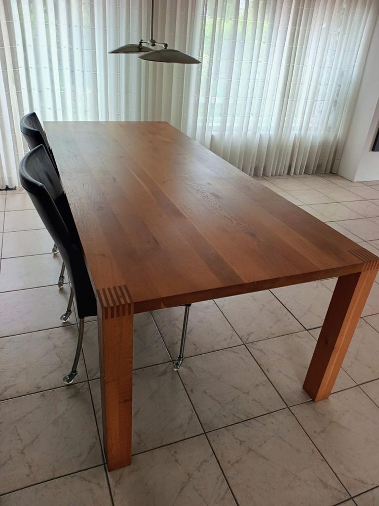 Pilat&Pilat Doris Massief houten eettafel, eiken olie., Huis en Inrichting, Tafels | Eettafels, Ophalen, 50 tot 100 cm, Zo goed als nieuw