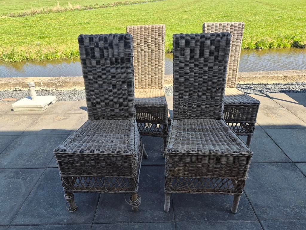 4x Riviera Maison stoelen, Tuin en Terras, Ophalen, Gebruikt, Rotan