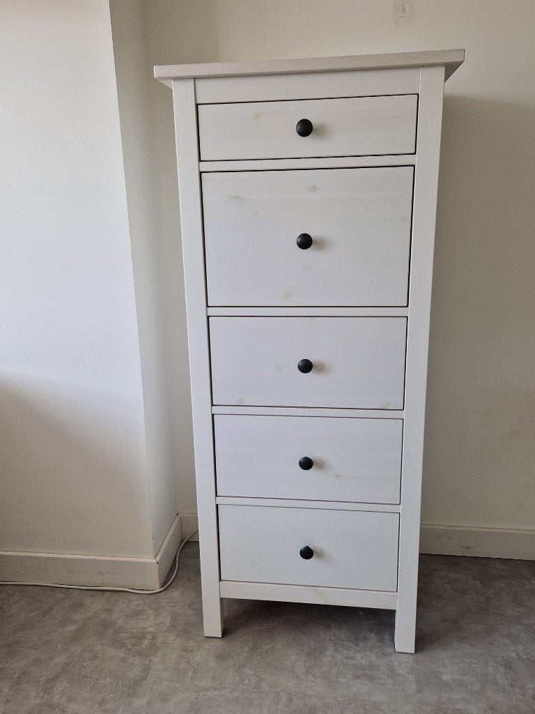 IKEA HEMNES Ladekast met 5 lades, Huis en Inrichting, Kasten | Ladekasten, Ophalen, Gebruikt, 100 tot 150 cm, 5 laden of meer