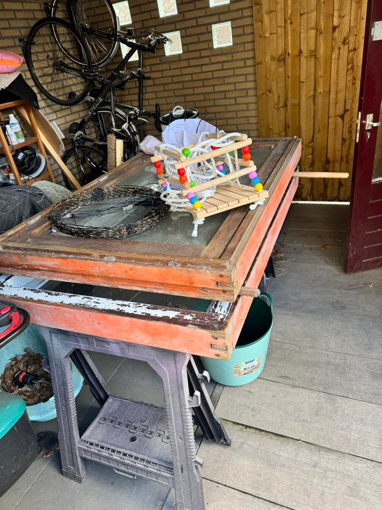 Grote ramen voor tuinkas of iets dergelijks, Overige materialen, Gebruikt, Kweekkas, Ophalen of Verzenden