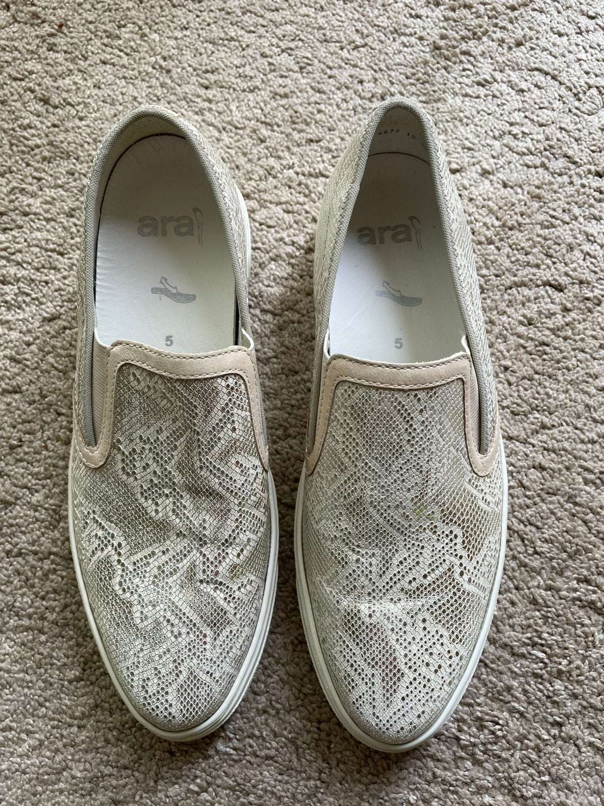 ara Leren Schoenen 38, Verzenden, Zo goed als nieuw, Instappers, Beige
