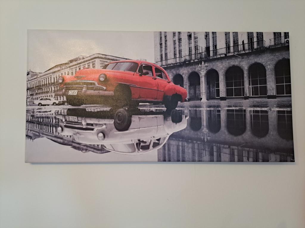 2 keer canvas Londen en cuba, Ophalen, Zo goed als nieuw, Schilderij, Minder dan 50 cm
