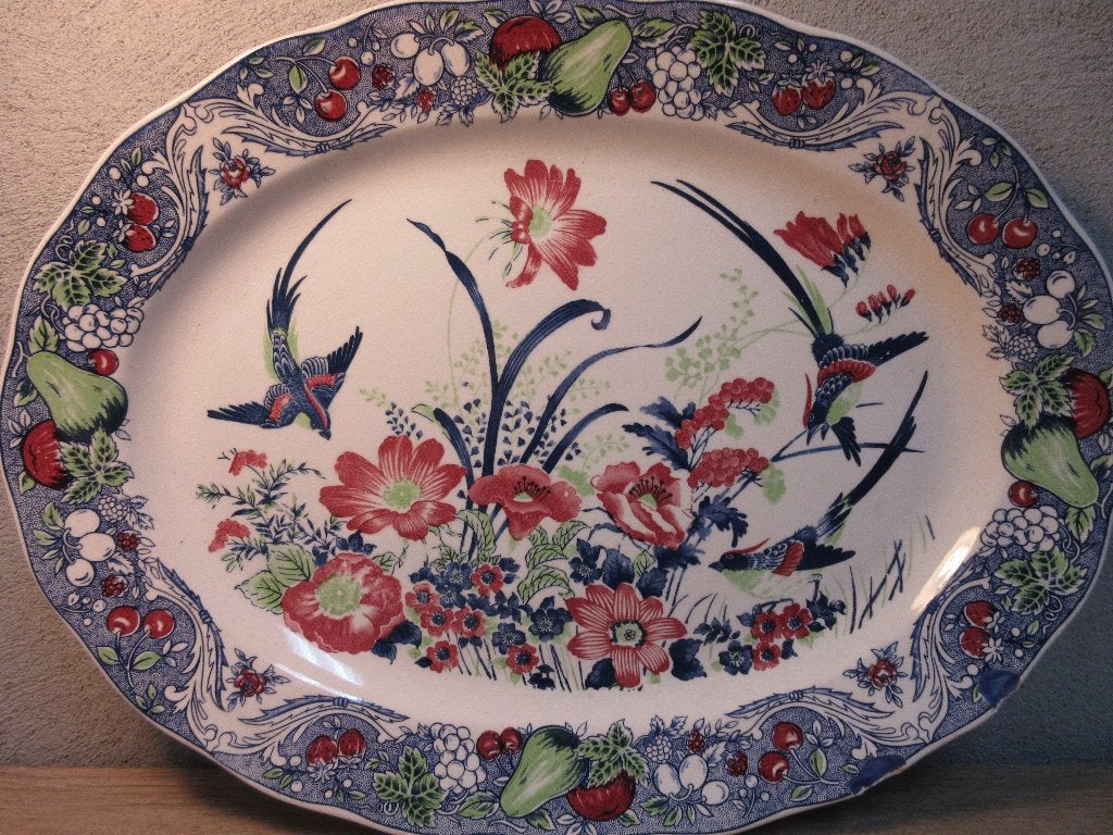 Grote ovale schaal serveerbord serveerplank, Ophalen of Verzenden