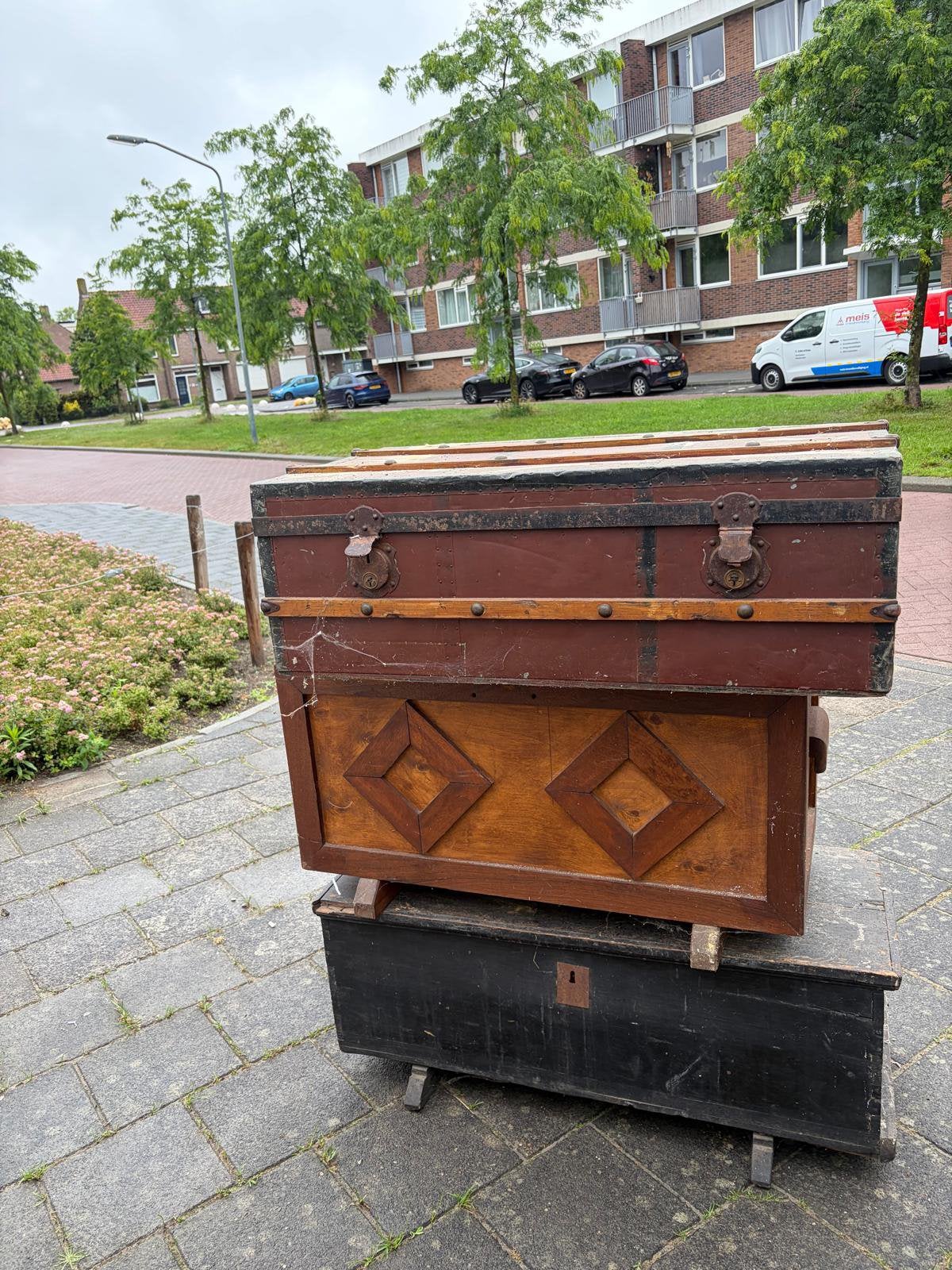 3 antieke kisten, Ophalen, Gebruikt, 50 tot 100 cm, Minder dan 50 cm