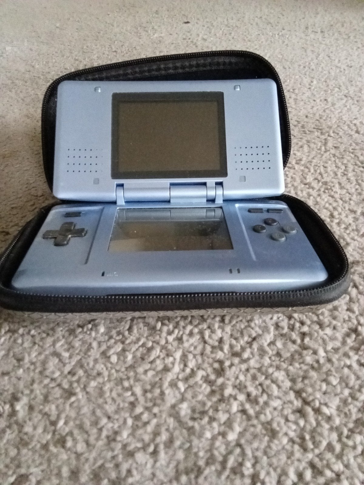 Nintendo DS Phat met beschermhoes - Blauw, Gebruikt, Blauw, Ophalen of Verzenden, Met beschermhoes of tas