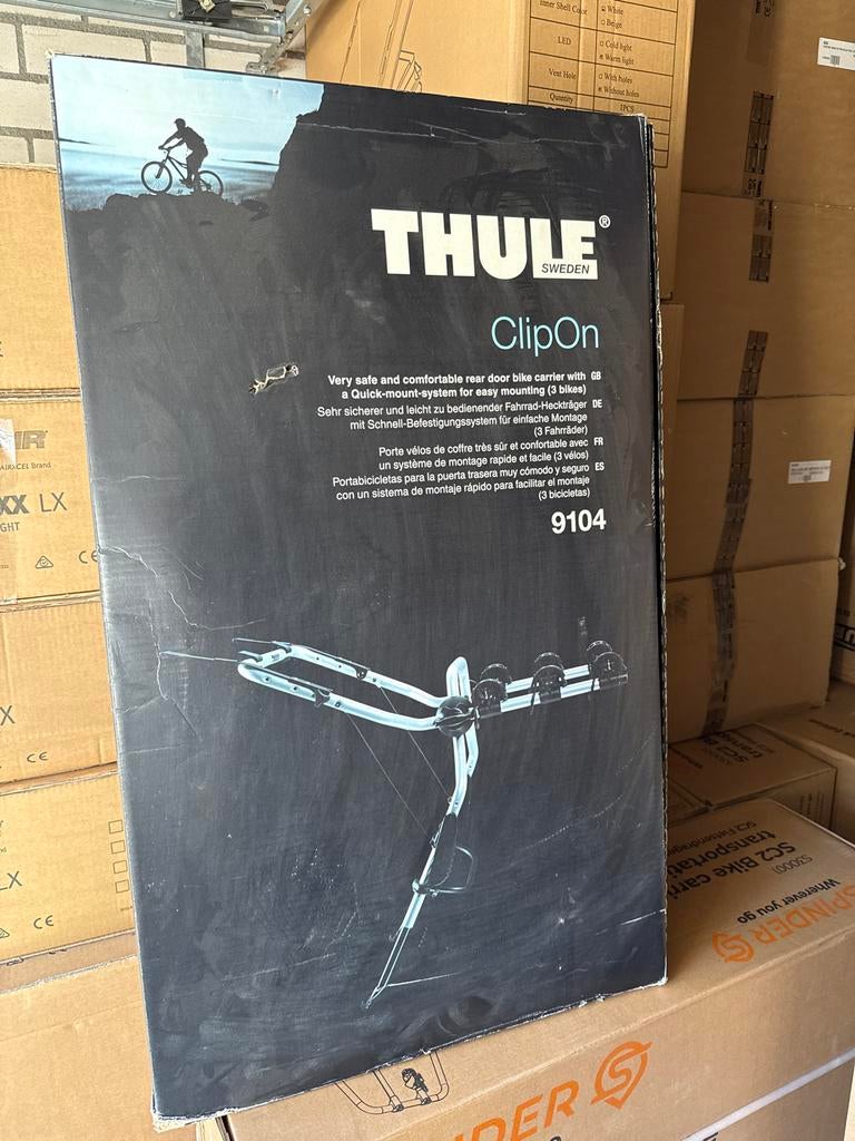 Thule ClipOn 910401 fietsendrager voor 3 fietsen - OP=OP!, Auto diversen, Ophalen of Verzenden, 3 fietsen of meer, Nieuw, Achterklepdrager