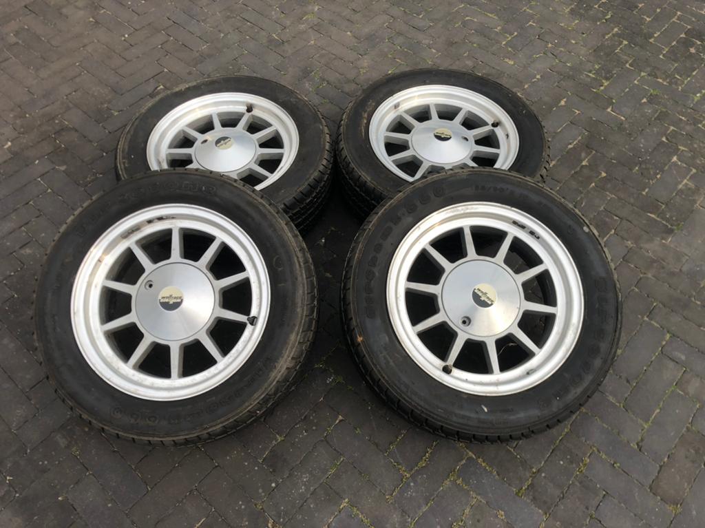 Wolfrace velgen. Set van 4 gebruikte velgen met banden, Auto-onderdelen, Banden en Velgen, Ophalen, Gebruikt, 15 inch, Banden en Velgen
