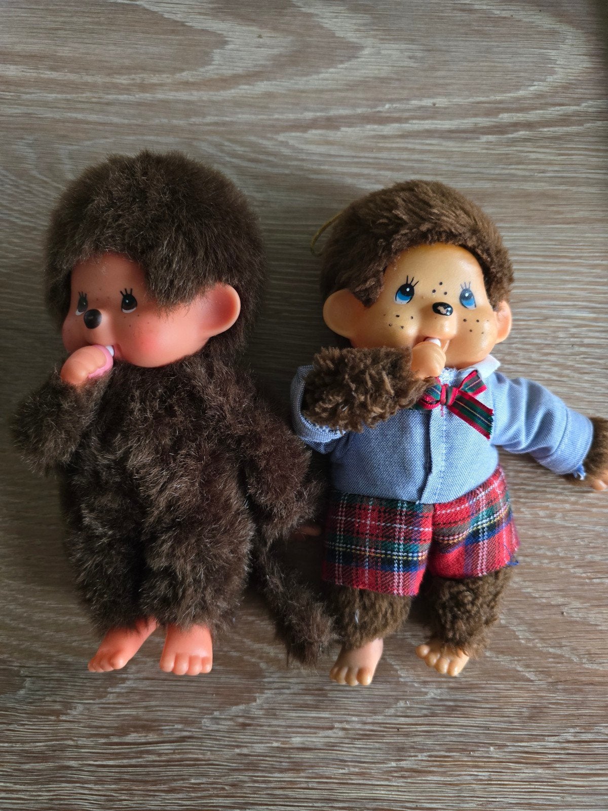 Set van 2 vintage Monchhichi poppen, Ophalen, Gebruikt, Jongen of Meisje