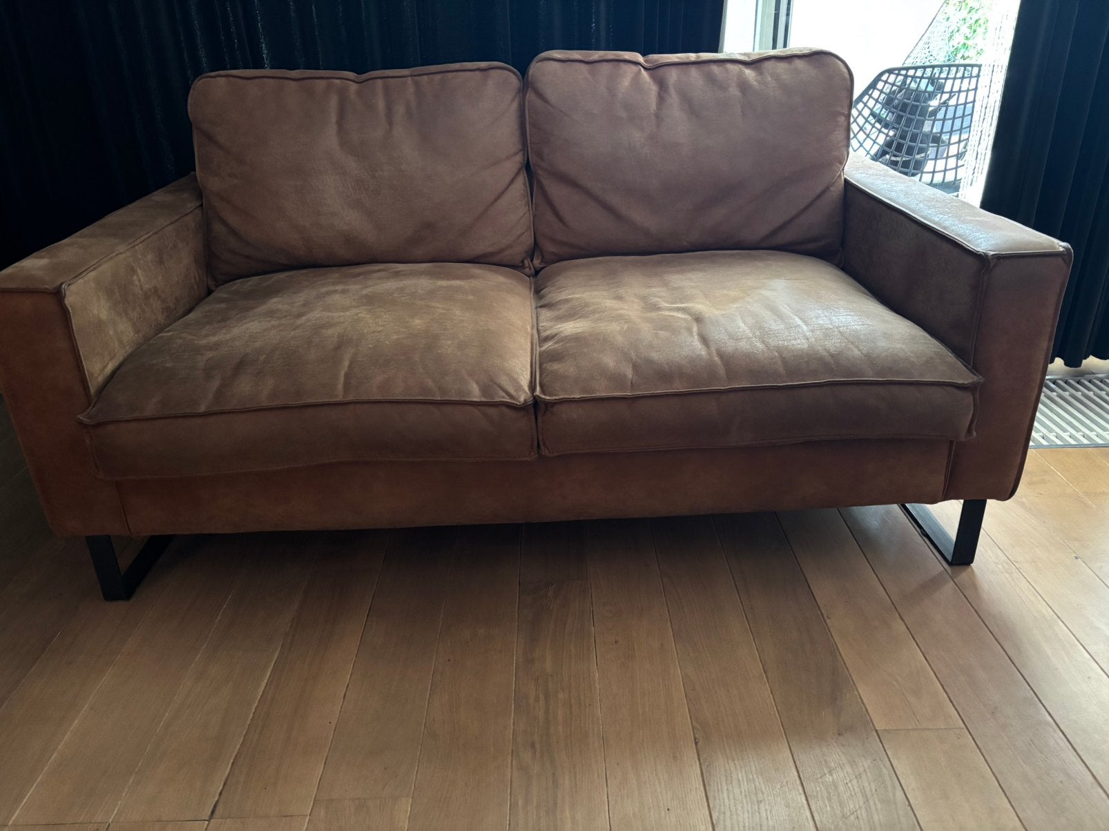 GRATIS af te halen2zits bank, Huis en Inrichting, Ophalen, Zo goed als nieuw, 75 tot 100 cm