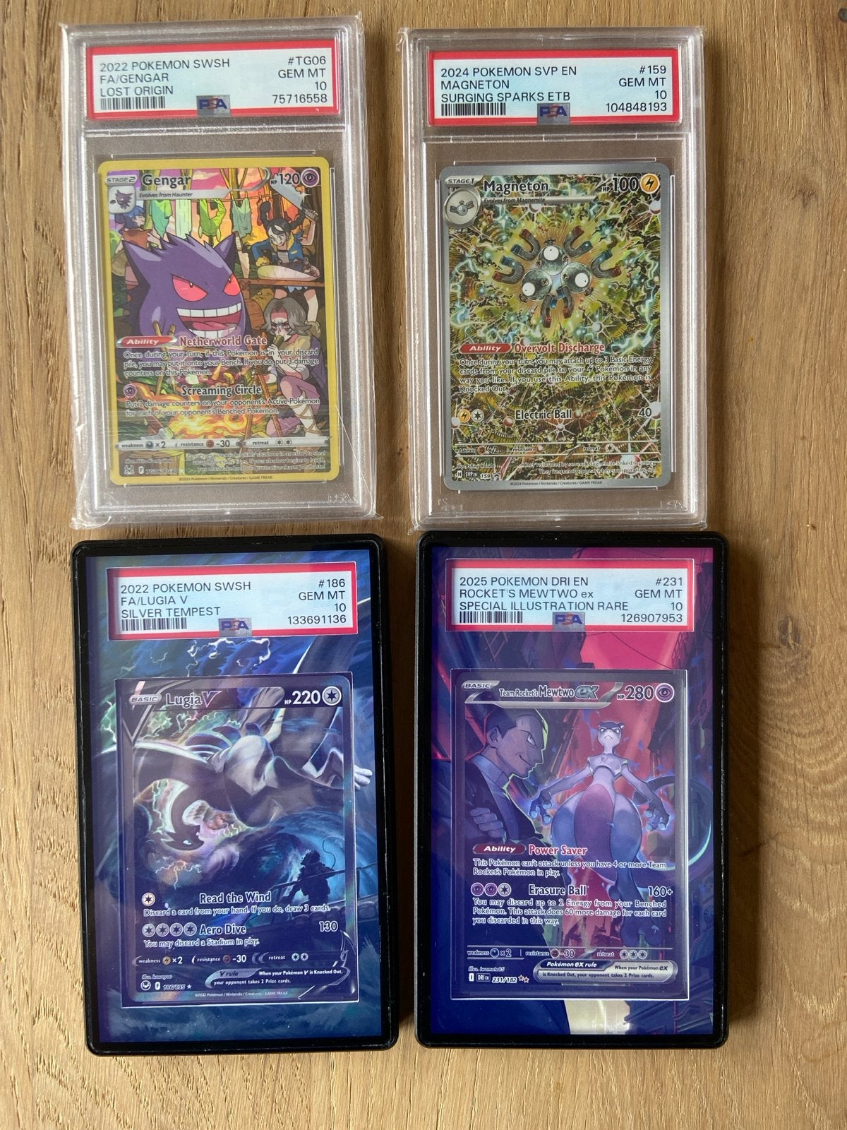 Pokémon PSA 10 Kaarten: Gengar, Magneton, Lugia V, Mewtwo ex, Hobby en Vrije tijd, Verzamelkaartspellen | Pokémon, Ophalen of Verzenden