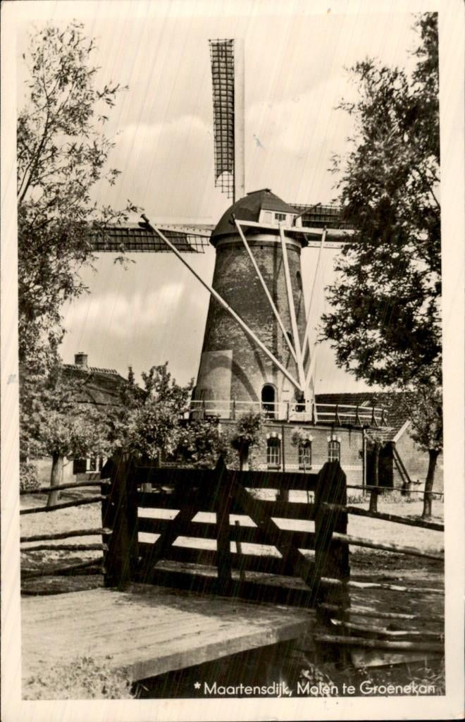Maartensdijk - Molen - te Groenekan, Verzamelen, Ansichtkaarten | Nederland, Ophalen of Verzenden, 1940 tot 1960, Gelopen, Utrecht