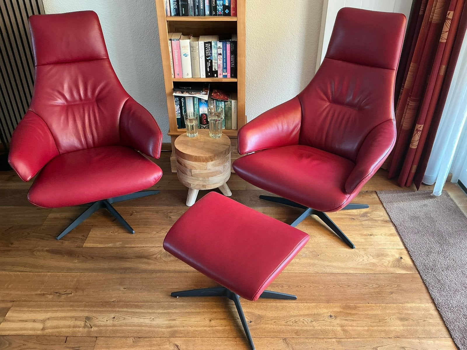 Twee 100% lederen Gealux Design Evolution relax fauteuils, Huis en Inrichting, Fauteuils, Ophalen, Zo goed als nieuw, 75 tot 100 cm