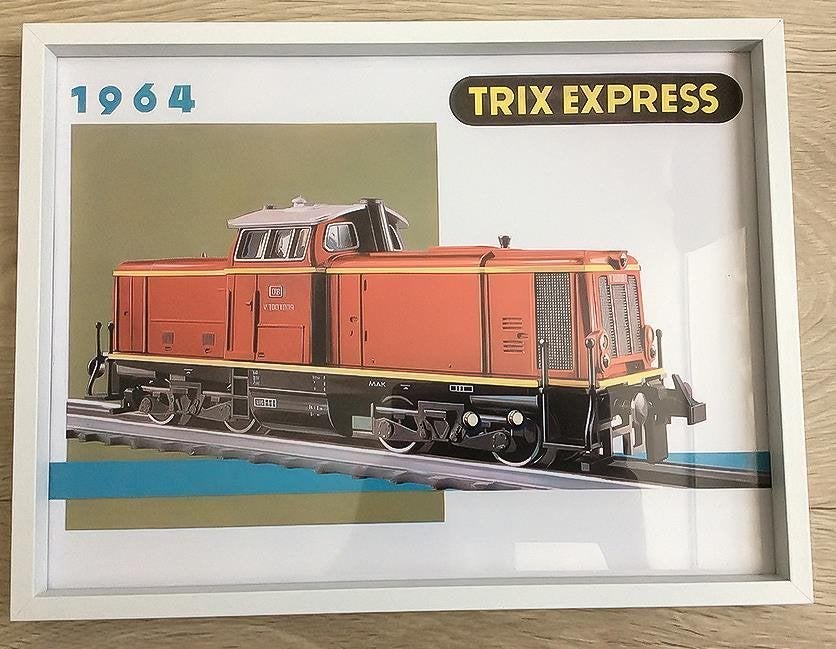 TRIX EXPRESS trein modelbaan Poster in frame, Wisselstroom, Verzenden, Märklin, Nieuw