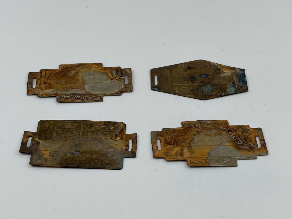 Collectie van 4x Vintage Nederlandse Rijwielbelasting, Ophalen of Verzenden, Gebruikt