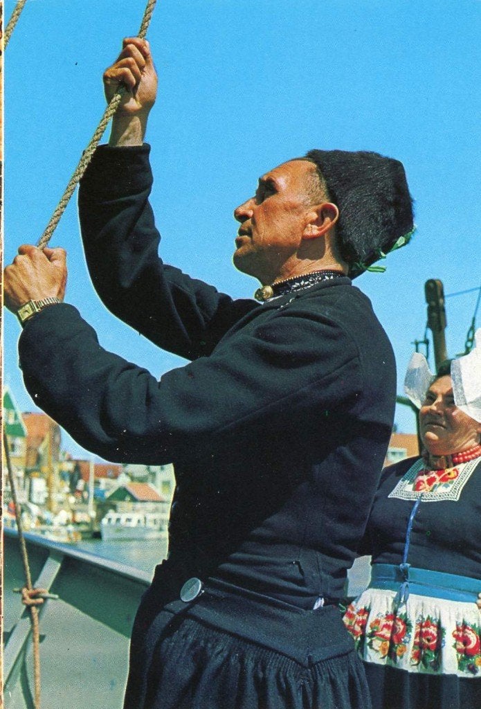 VOLENDAM Klederdracht, Verzenden, 1960 tot 1980, Gelopen, Noord-Holland