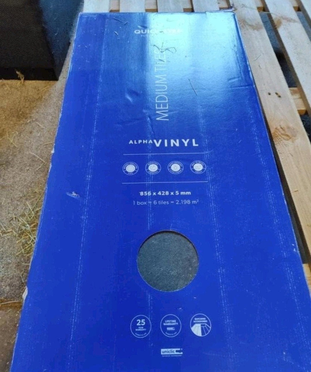 Quickstep click tegels antraciet 2.19m2, Ophalen, Nieuw, Overige typen