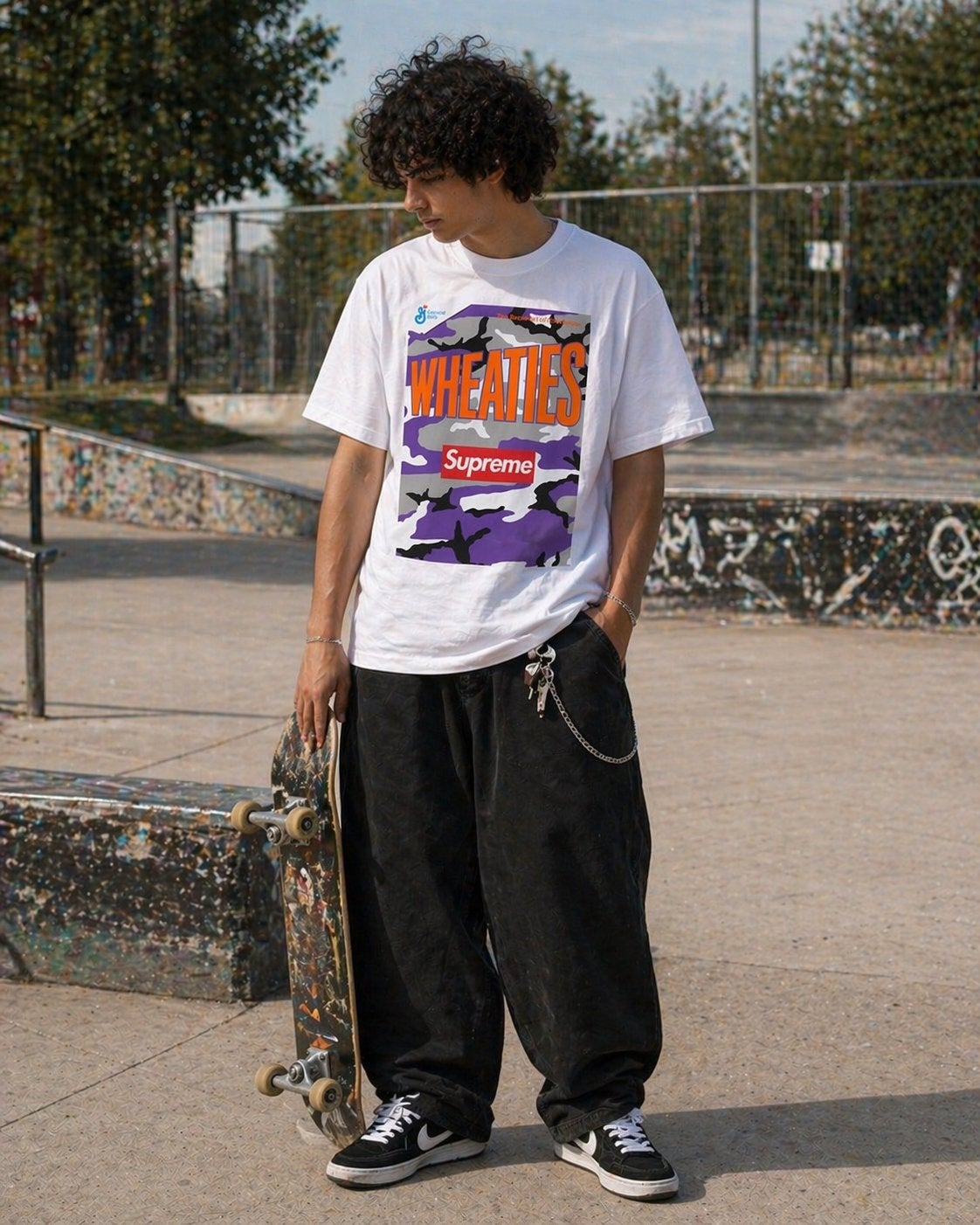 Supreme Wheaties t-shirt, Ophalen of Verzenden, Nieuw, Maat 48/50 (M), Wit