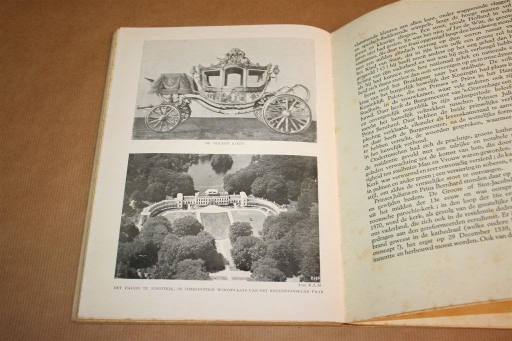 Het bruidspaar in de gouden koets. 1937., Ophalen of Verzenden, Gelezen