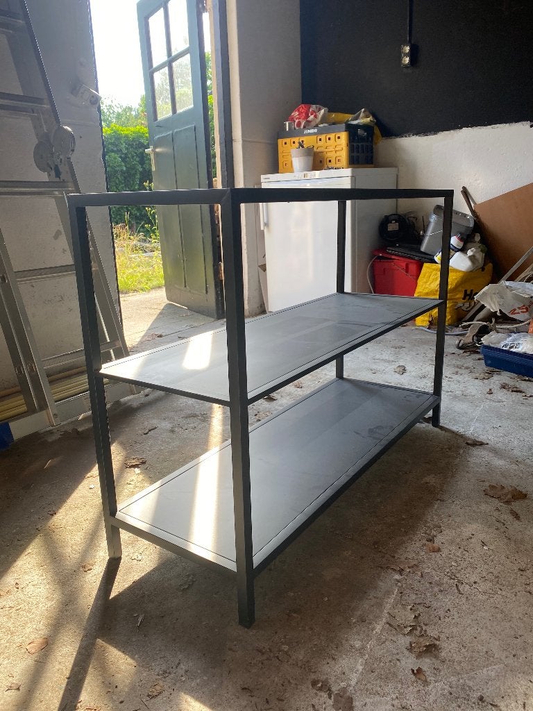 Sidetabel, Huis en Inrichting, Tafels | Sidetables, Ophalen, Gebruikt, 100 tot 150 cm, Metaal