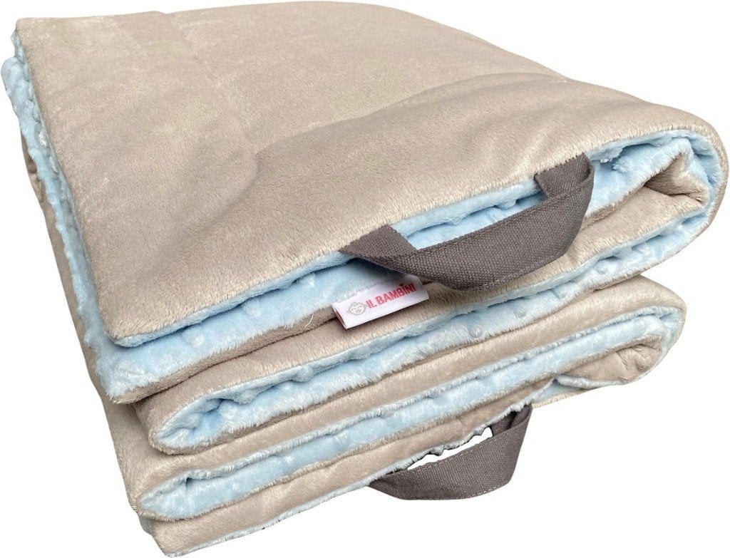 Aanbieding! Minky speelkleed speelmat blauw - Il Bambini, Ilewap, Nieuw, Ophalen of Verzenden, Ilse@ilewap.nl